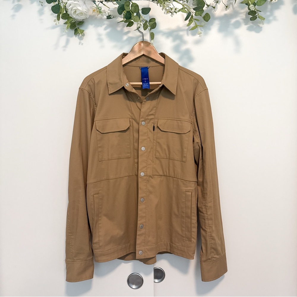 Utility Jacket Workwear Collared Tan Overshirt